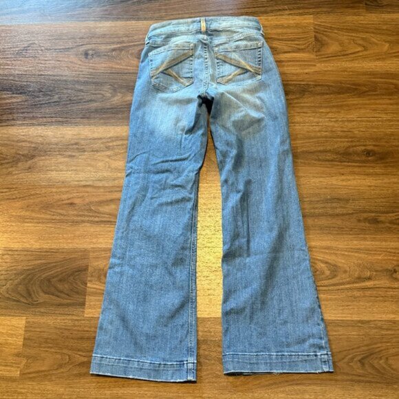 Ariat High Rise Trouser Jeans Womens 27S Medium Wash Western - Picture 7 of 9